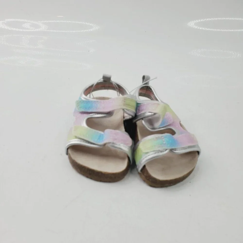 Carter's Toddler Multicolor Spectrum Hook &‎ Loop Strappy Sandal Size 4